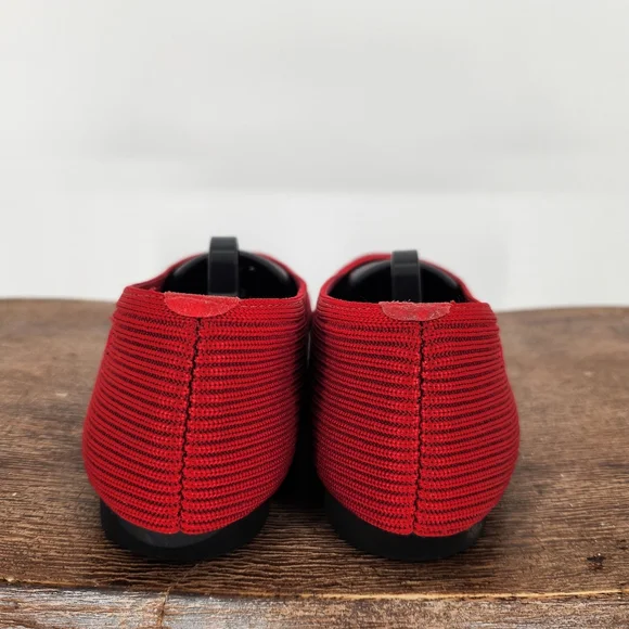 VIVAIA Lightweight Square-Toe V-Cut Flats (Margot Walker) Red size EU/37.5 - Picture 5 of 8